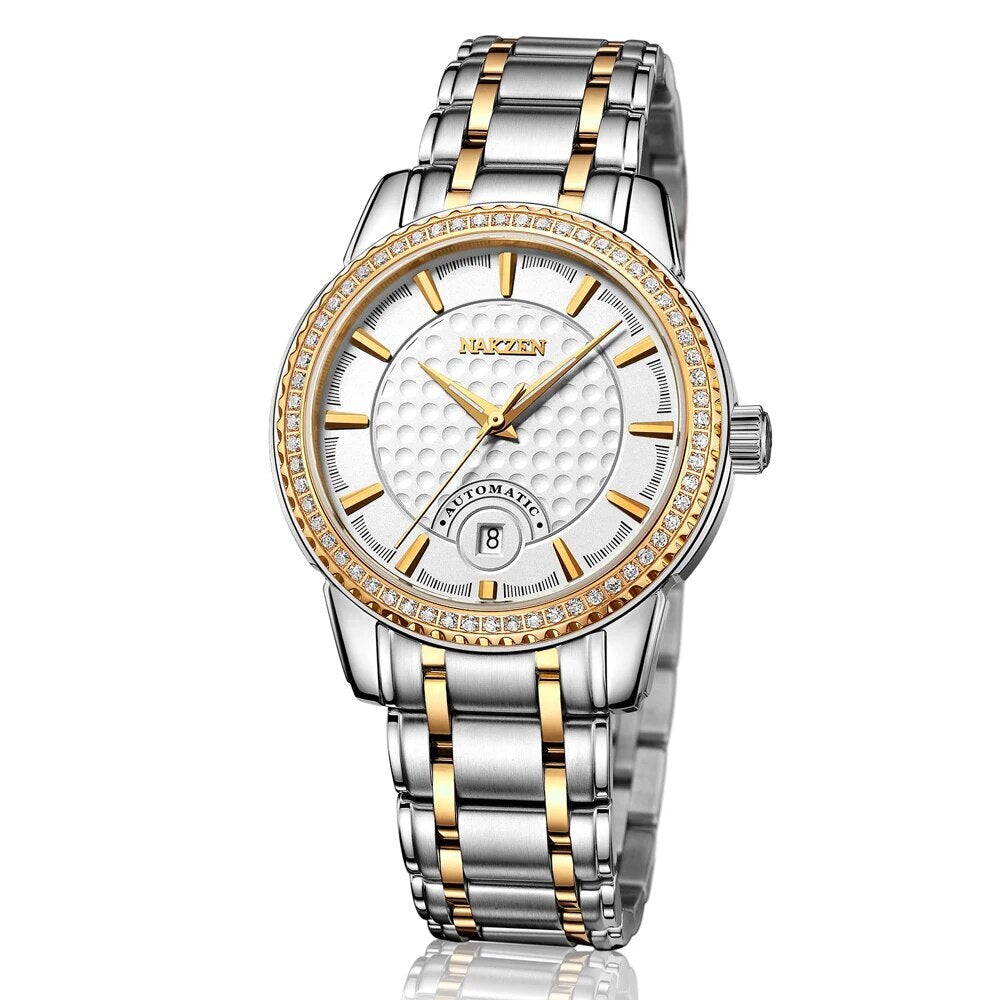 NAKZEN Men Mechanical Watch Men's Automatic Miyota 8215 Movement Diamond Watches Sapphire Wrist Watch Male Waterproof Clock
