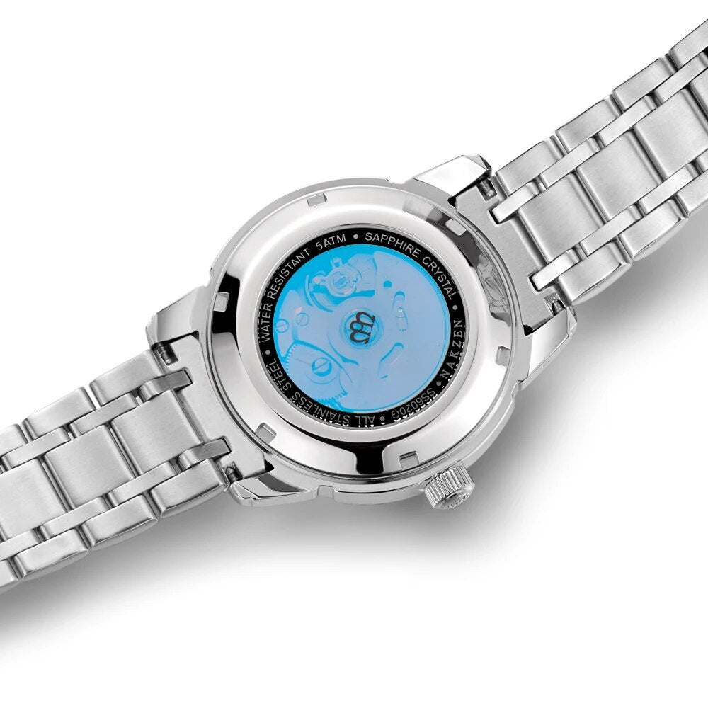 NAKZEN Men Mechanical Watch Men's Automatic Miyota 8215 Movement Diamond Watches Sapphire Wrist Watch Male Waterproof Clock