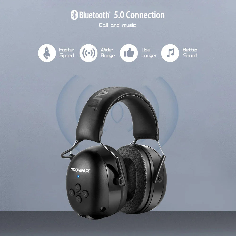 NNEOBA Bluetooth Electronic Earmuffs Black