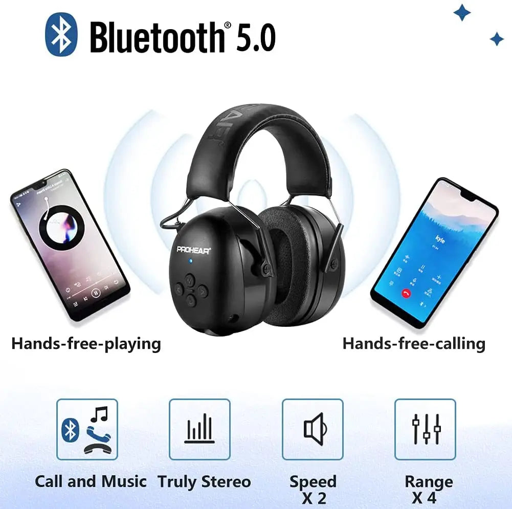 NNEOBA Bluetooth Electronic Earmuffs Black