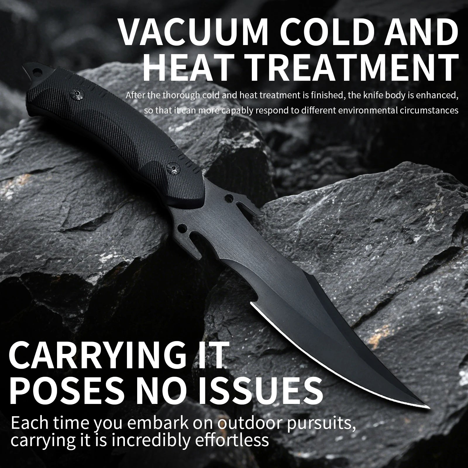 Outdoor portable jungle multifunctional survival knife, a daily carry tool