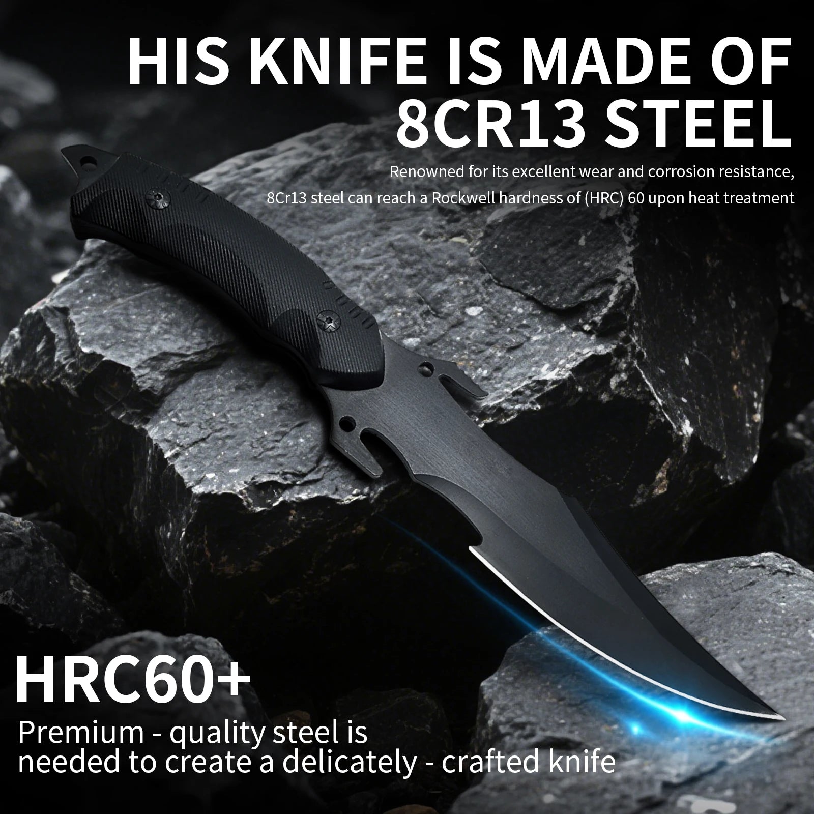 Outdoor portable jungle multifunctional survival knife, a daily carry tool