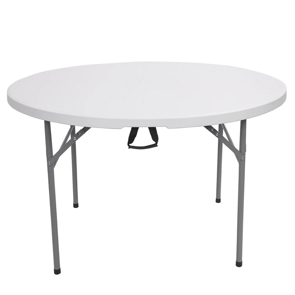 48inch Round Folding Table Outdoor Folding Utility Table White