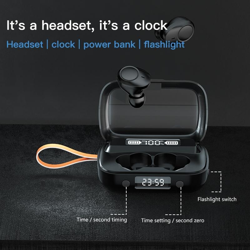 NNEDSZ Touch Bluetooth Earphones With Dual Noise Cancellation And Charging Box