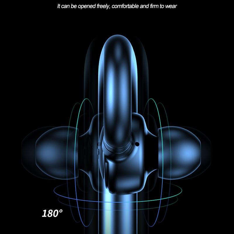 NNEDSZ Bluetooth V5.2 Single Earhook Business Headset - M99 - Black + White