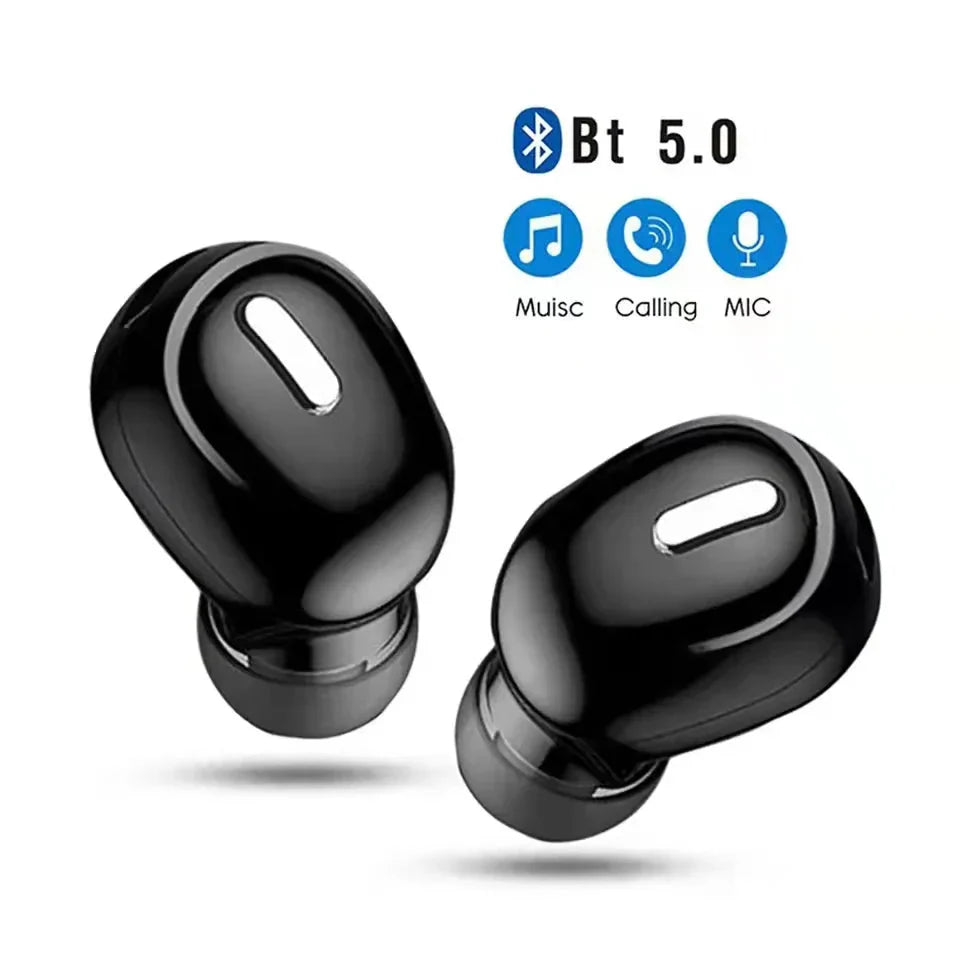 Wireless Bluetooth 5.0 Earphone with Mic – Single In-Ear Sports Headset
